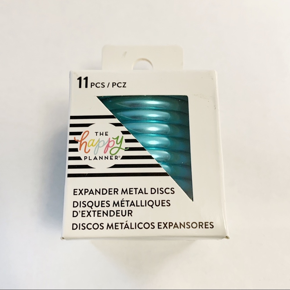 Happy Planner Metal Expander Discs Teal Blue